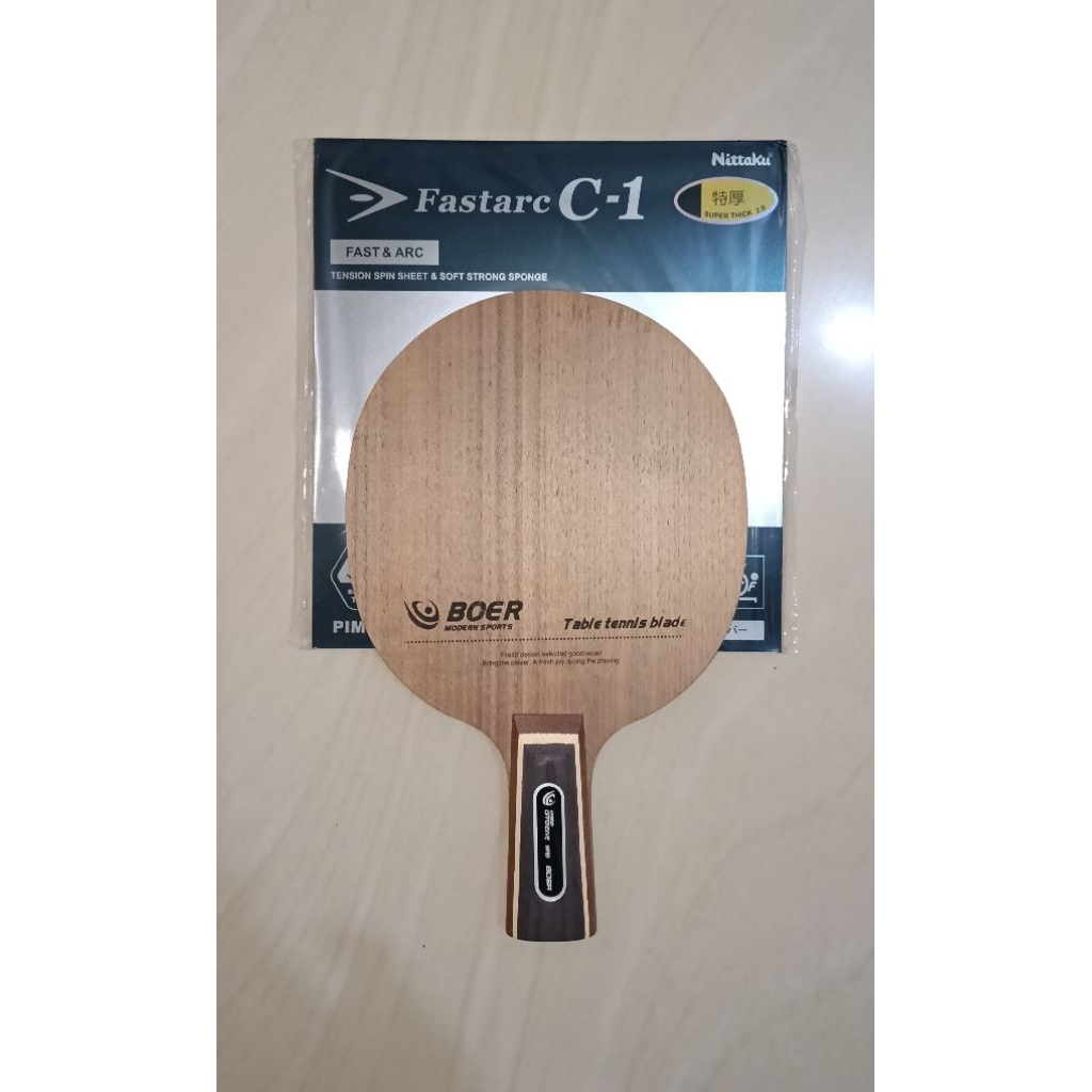Paket Set Blade Ciamik Blade Pen Holder Boer Offensive Energy Carbon + Rubber Nittaku Fastarc C1 Pin