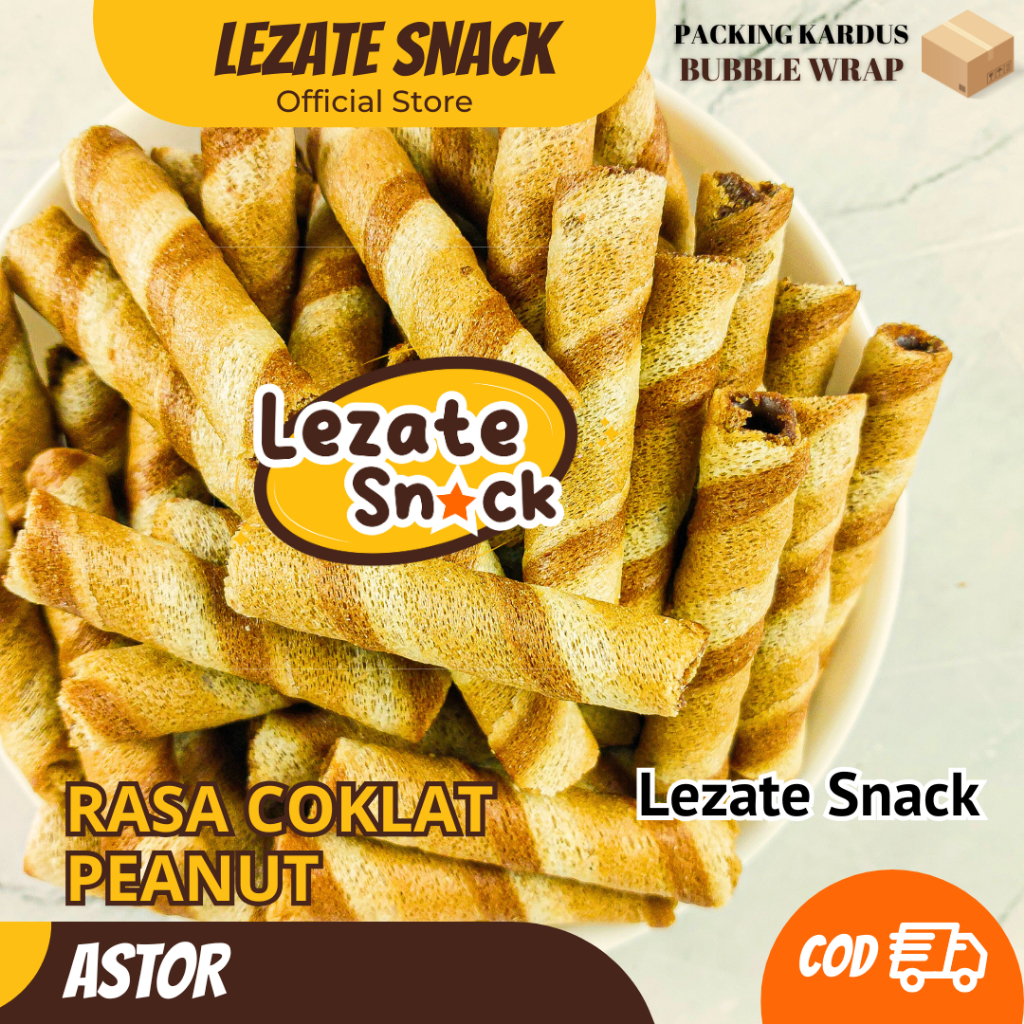 

Astor Mini Choco Peanut 500gr Kiloan Murah Enak Manis Renyah / Wafer Roll Coklat Kacang Kiloan Greentea Vanila Astor Kiloan Barcelona / Wafer Rolls Coklat Blackforest Vanila Lezate Snack SEDAP SNACK