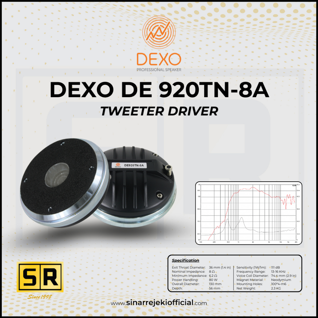 Professional High Driver DEXO DE 920TN-8A / Tweeter Driver DEXO