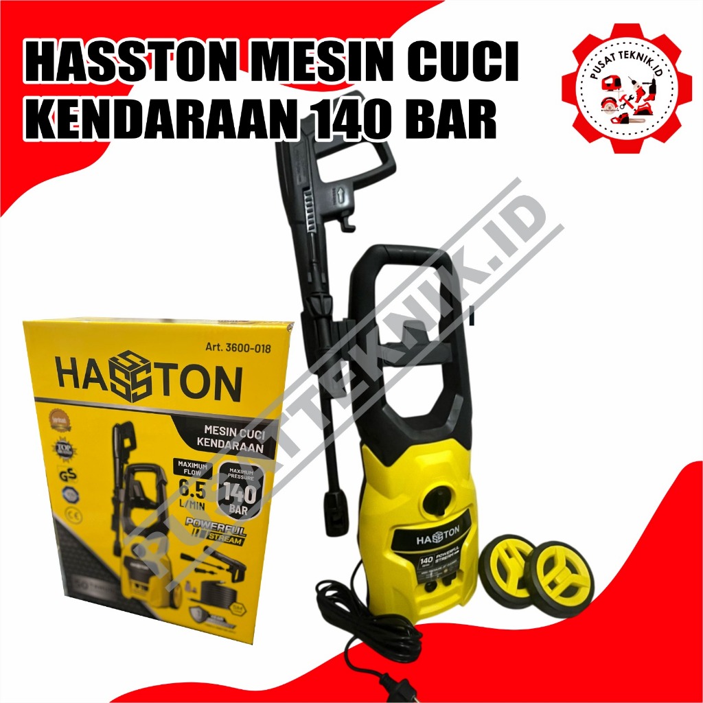 JET CLEANER HASSTON 3600 - 018 ALAT STEAM CUCI MOBIL MOTOR MESIN HIGH PRESSURE WASHER HASTON 140 BAR