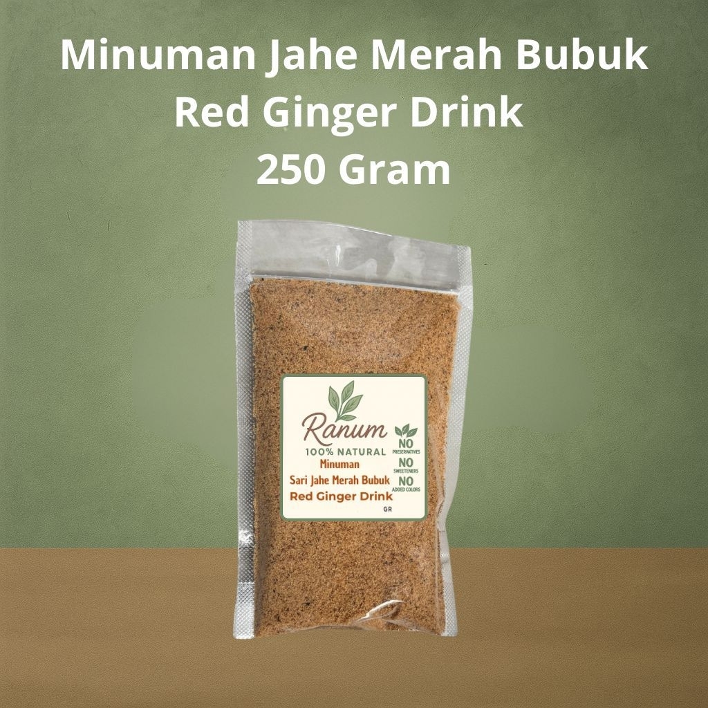 

Sari Jahe Merah Bubuk Minuman Jahe Merah Instan - Ranum Jahe Merah 250 gr