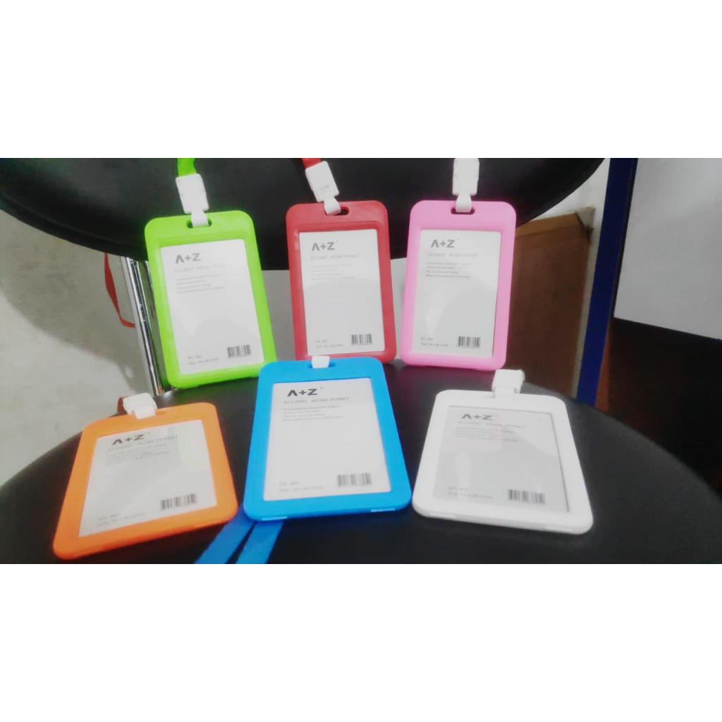 

(1 BIJI) A+Z ID Card + Tali 54x85mm | Name Tag | Double Sides Dua Sisi | Plastik Kartu ID