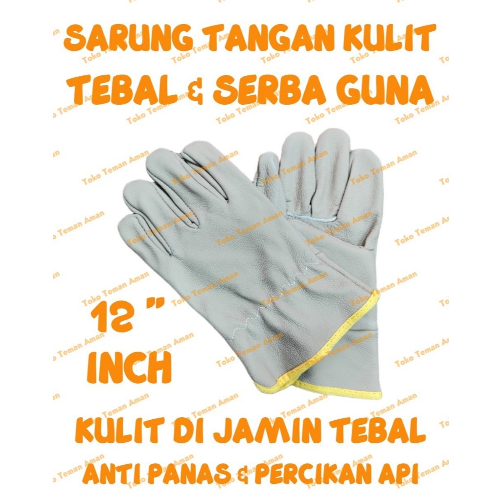 SARUNG TANGAN MEKANIK KULIT TEBAL HEAVY DUTY SERBA GUNA UNTUK PERKEBUNAN, KONSTRUKSI, LAS TAHAN PERC