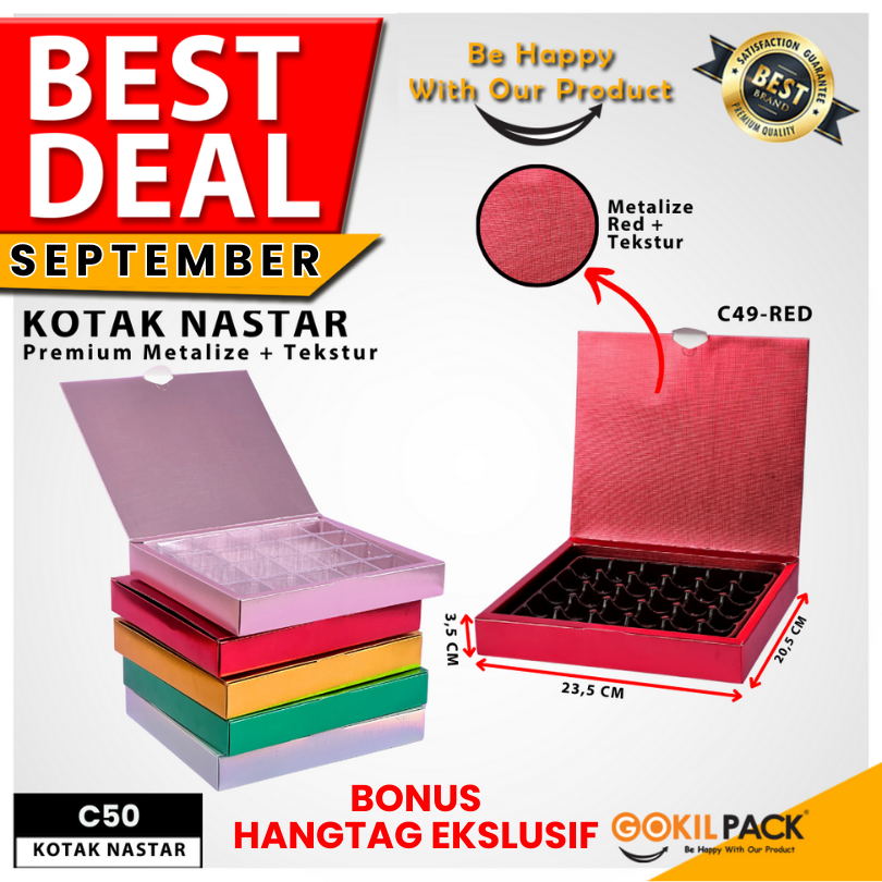 

Box Coklat / Kotak Kue Nastar Mika/ Box Kado Hampers / BoxHologram Souvenir/ C50