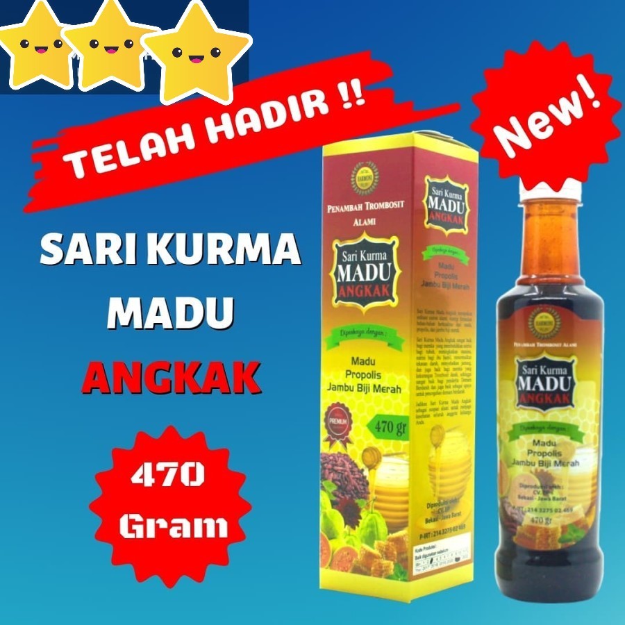 

SARI KURMA MADU ANGKAK 470 GRAM PLUS PROPOLIS JAMBU BIJI MERAH