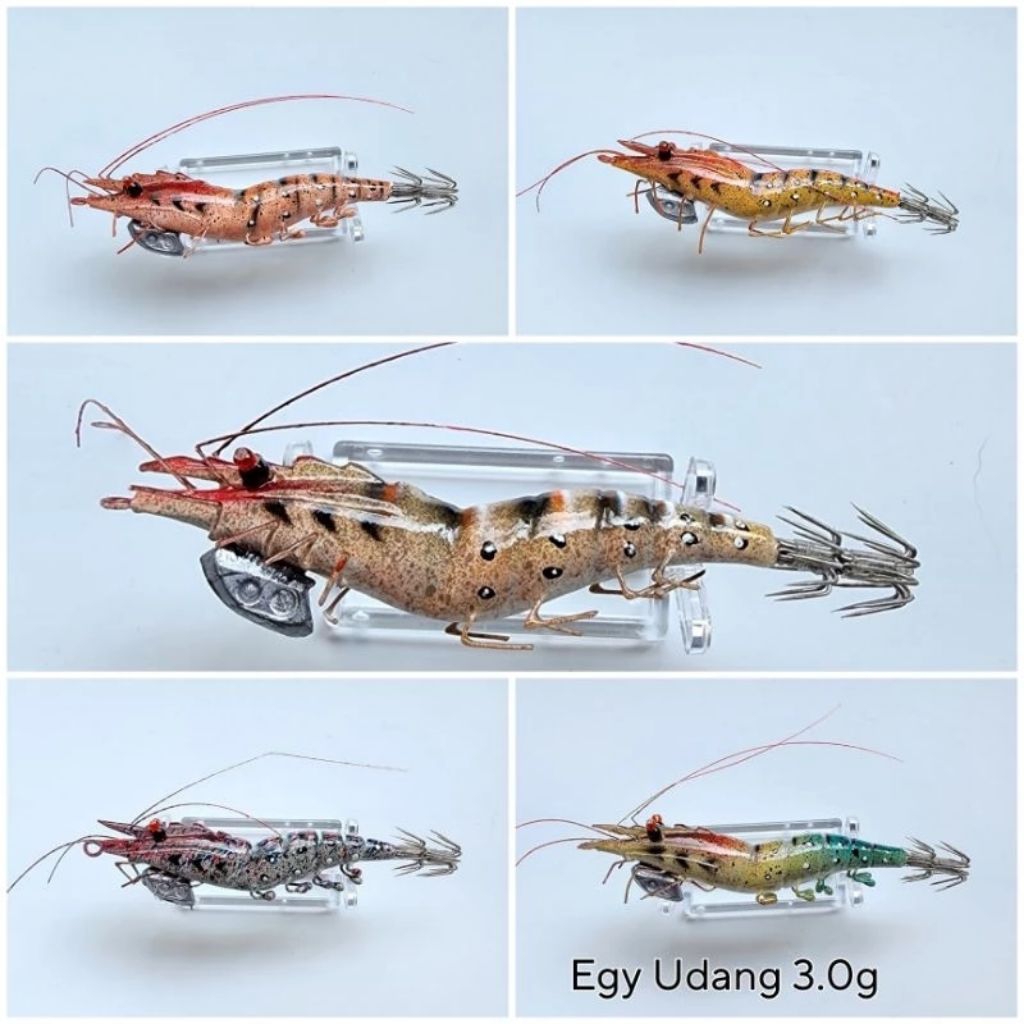 Umpan Cumi Model Udang Bahan Kayu