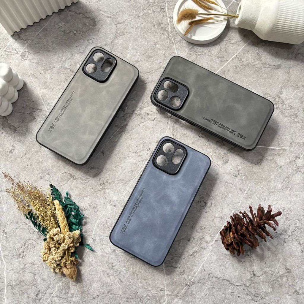 Case Oppo Reno 14F 5G Leather Magnetic Suede Casing Tekstur Kulit Domba Halus Softcase Reno14 F