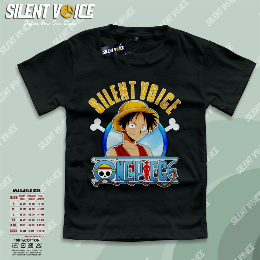 baju anak distro silentvoice one piece luffy