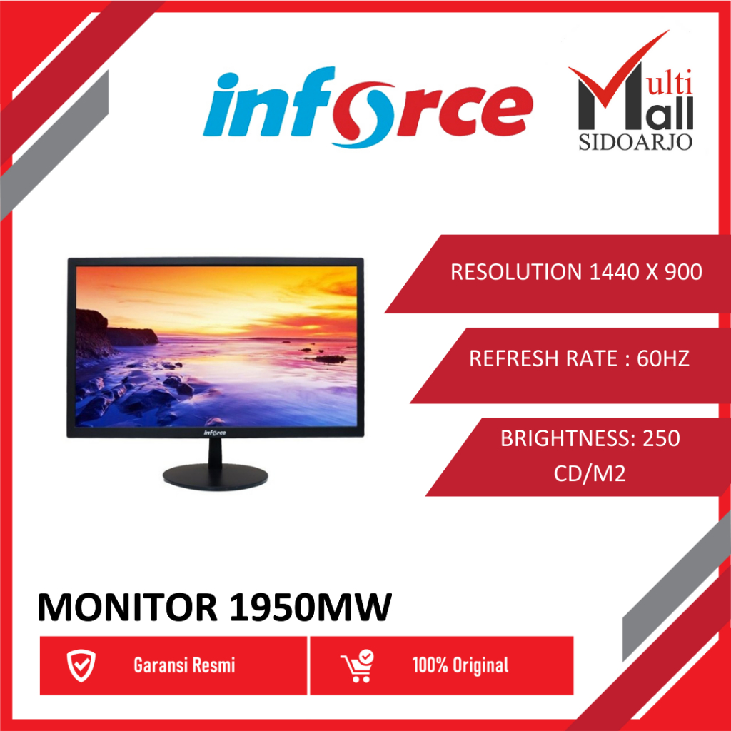 Inforce LED 19.5" Monitor 19 20 19.5 Inch Inci VGA / HDMI