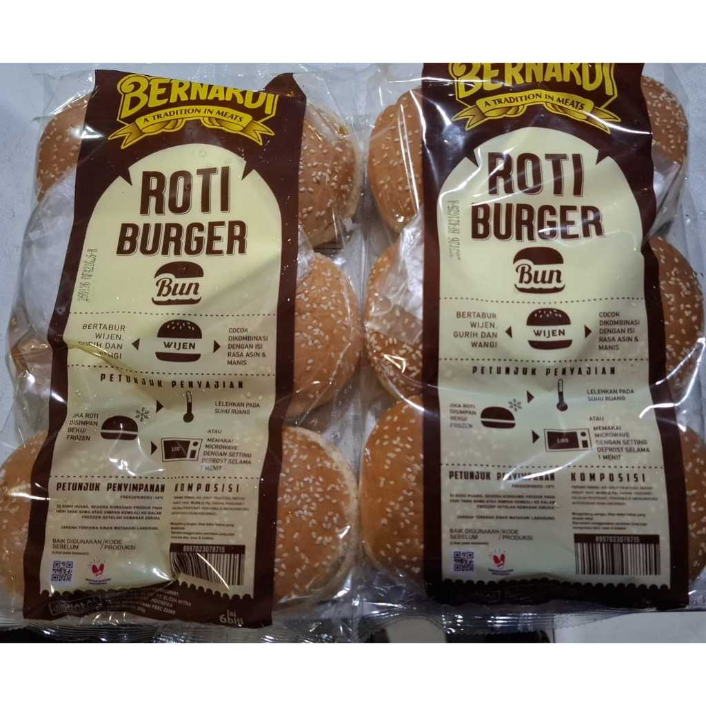 

Bernardi Roti Burger Wijen isi 6 pcs
