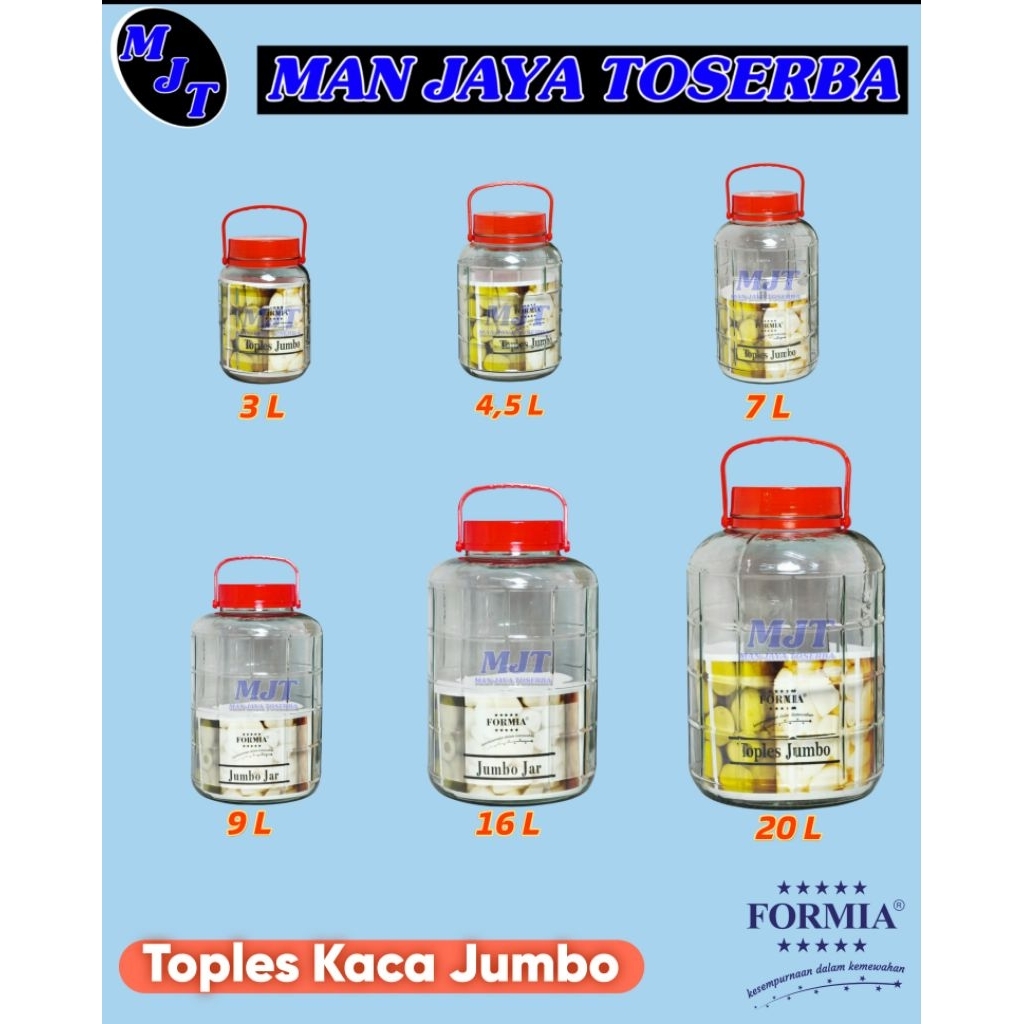 Toples Arak Toples Kaca Toples Obat Toples Kaca Asinan 3 Liter 4.5 Liter 7 Liter 9 Liter 16 Liter 20