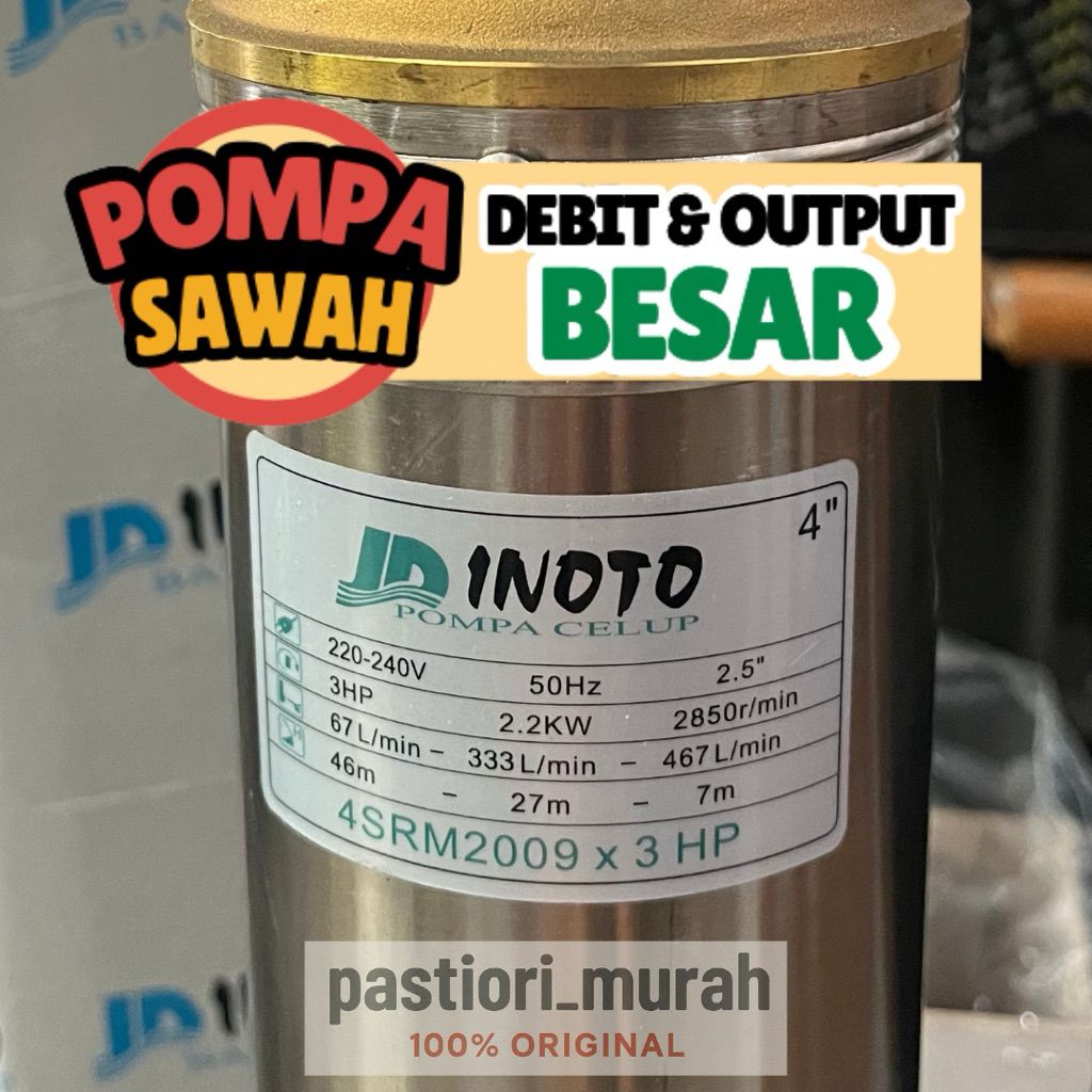 Submersible Pump Inoto 3HP 3 HP  + Control Box Pompa Satelit Inoto 4" 4in 4 in 4 SRM pompa SRM sawah