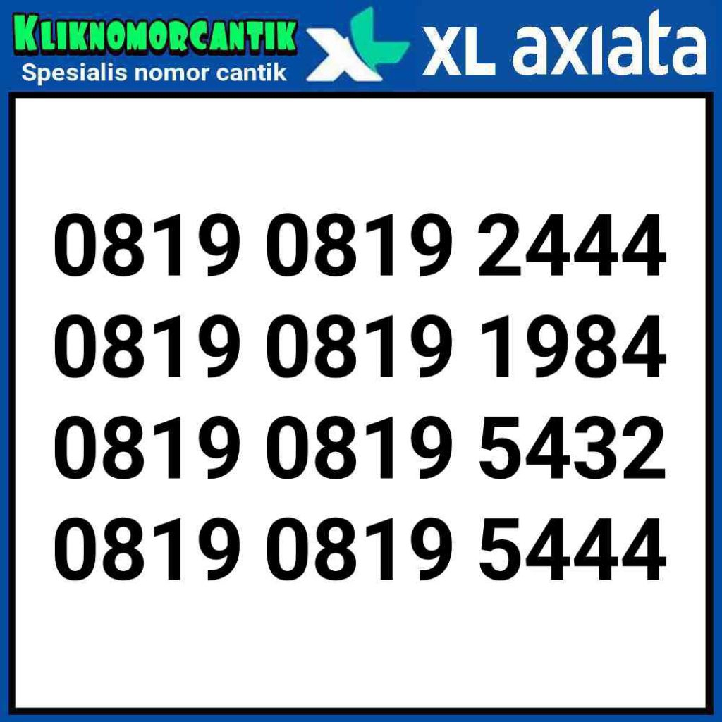 nomor cantik XL axiata 4G&5G kartu perdana XL Axiata DNC 10