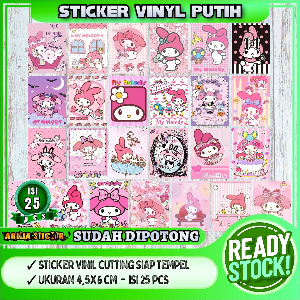 

Sticker Melody Sanrio Isi 25 Pcs Sudah Dipotong