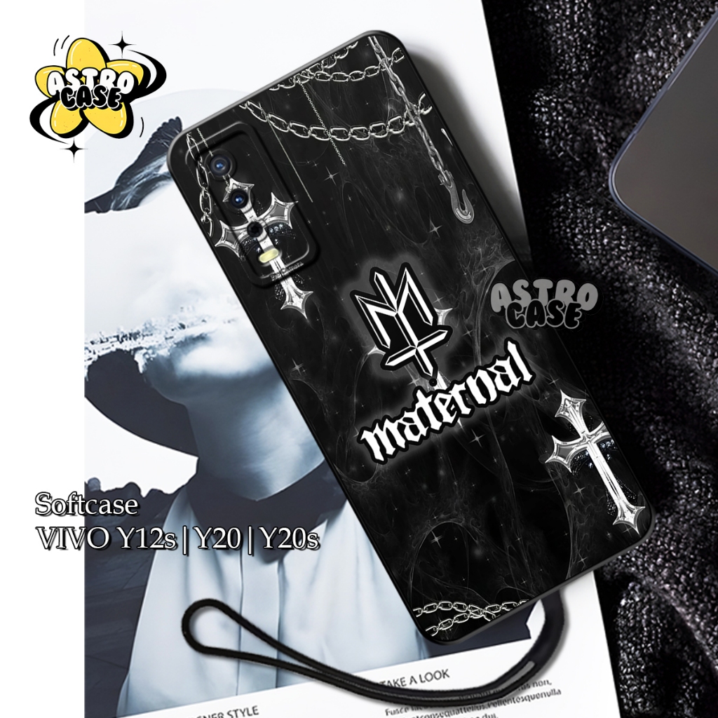 Softcase Vivo Y12s Y20 Y20s Motif Mternal Aesthetic Elegant - Case Keren Free Tali Gantungan Hp - Ca