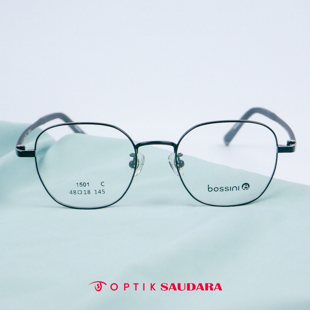 Optik Saudara - Frame Bossini - Kacamata Wanita Korea Model Bulat Stylish Kekinian F B1501 C 48