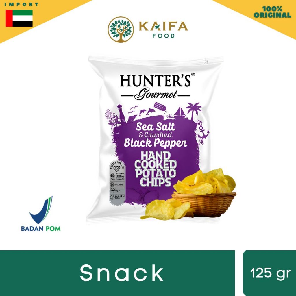 

Hunter’s Gourmet Hand Cooked Potato Chips - Keripik kentang