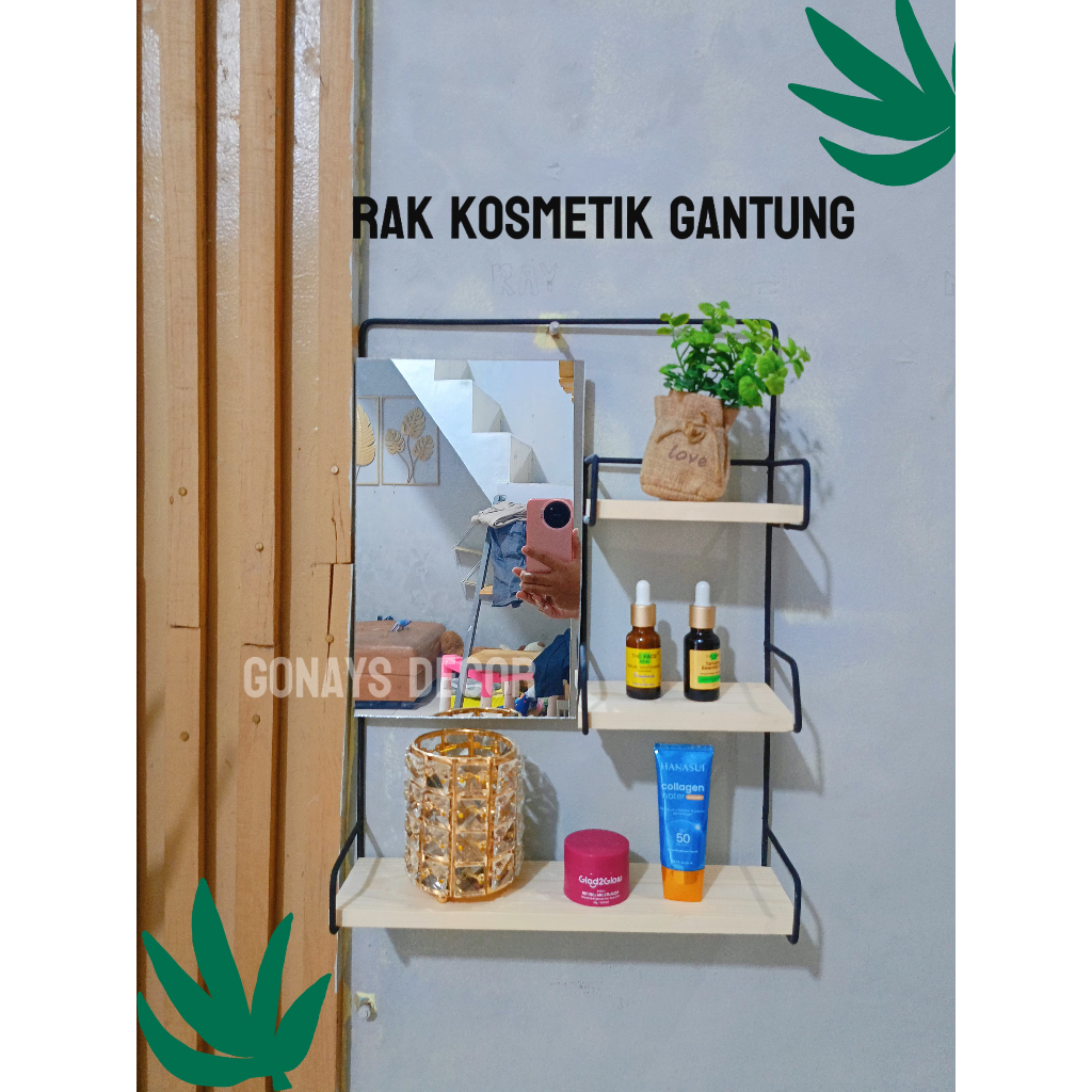 RAK KOSMETIK / RAK KOSMETIK GANTUNG / RAK DINDING / RAK DINDING BESI / RAK GANTUNG / RAK DEKORASI / 
