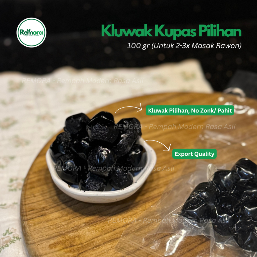 [REMORA] Kluwak/ Kluwek Kupas Kemasan 100gr Siap Masak - No Pengawet