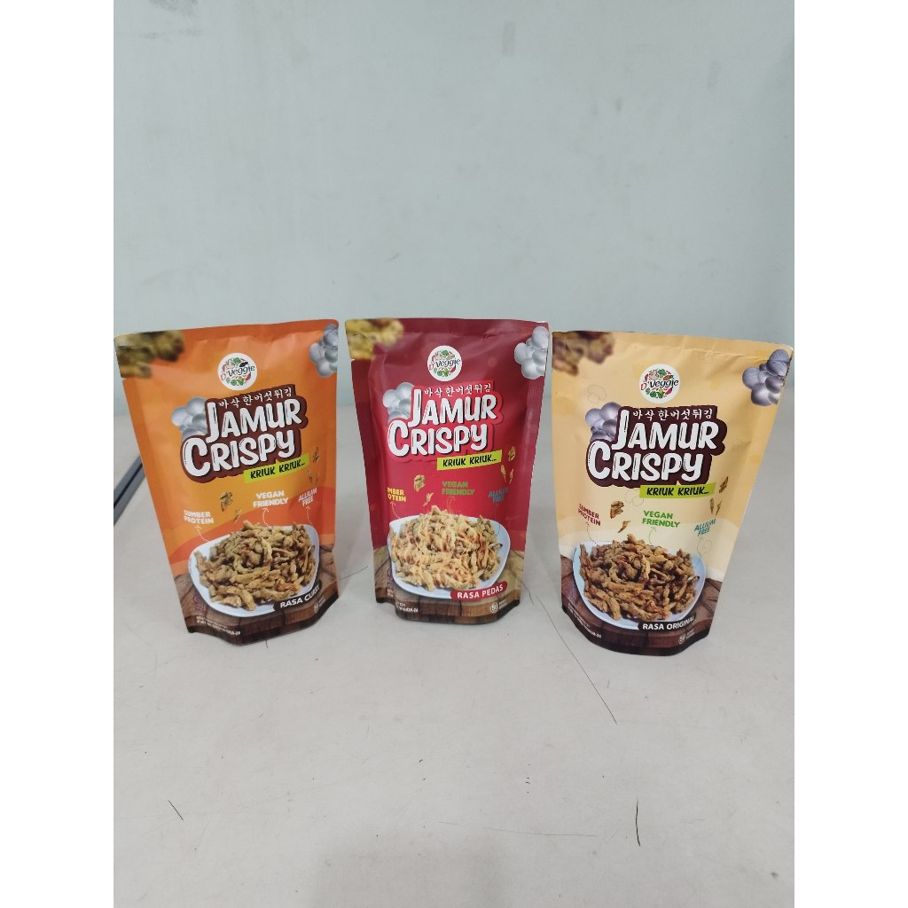 

Jamur Crispy Snack Vegetarian Enak dan Gurih - D'Veggie Vegan Halal