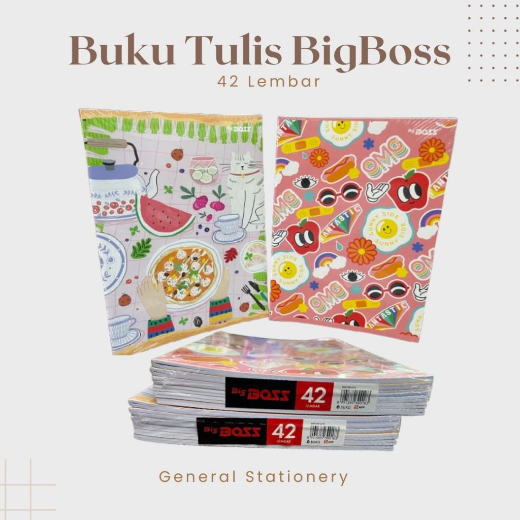 

Bigboss Buku Tulis 42 Lembar/Pak (6 Buku)