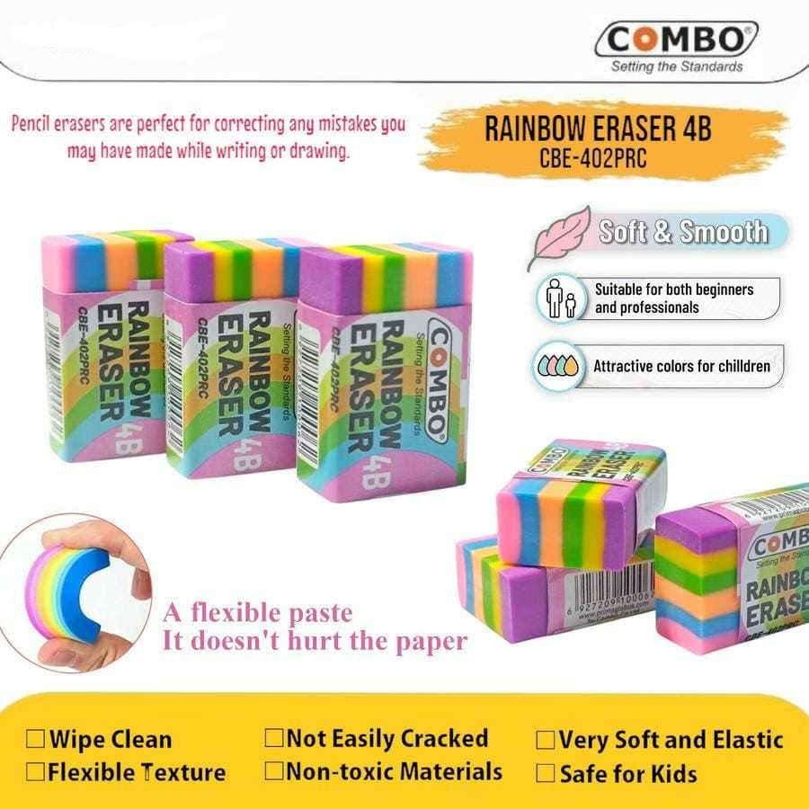 

Rainbow Eraser CBE-402PRC / Penghapus Warna Pelangi / Hapusan Pensil Lucu / Penghapus Pensil / Stip Karet