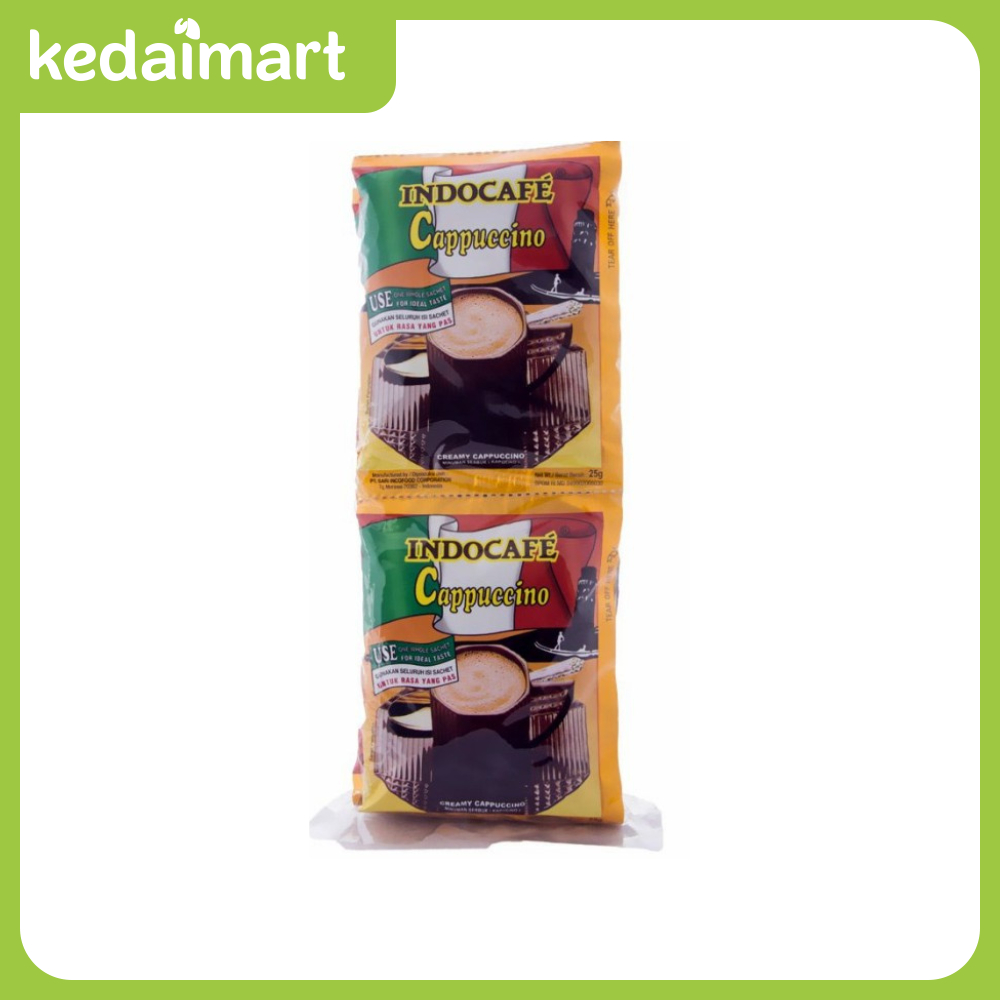 

Indocafe Cappuccino Pack Isi 10 X 25 Gram