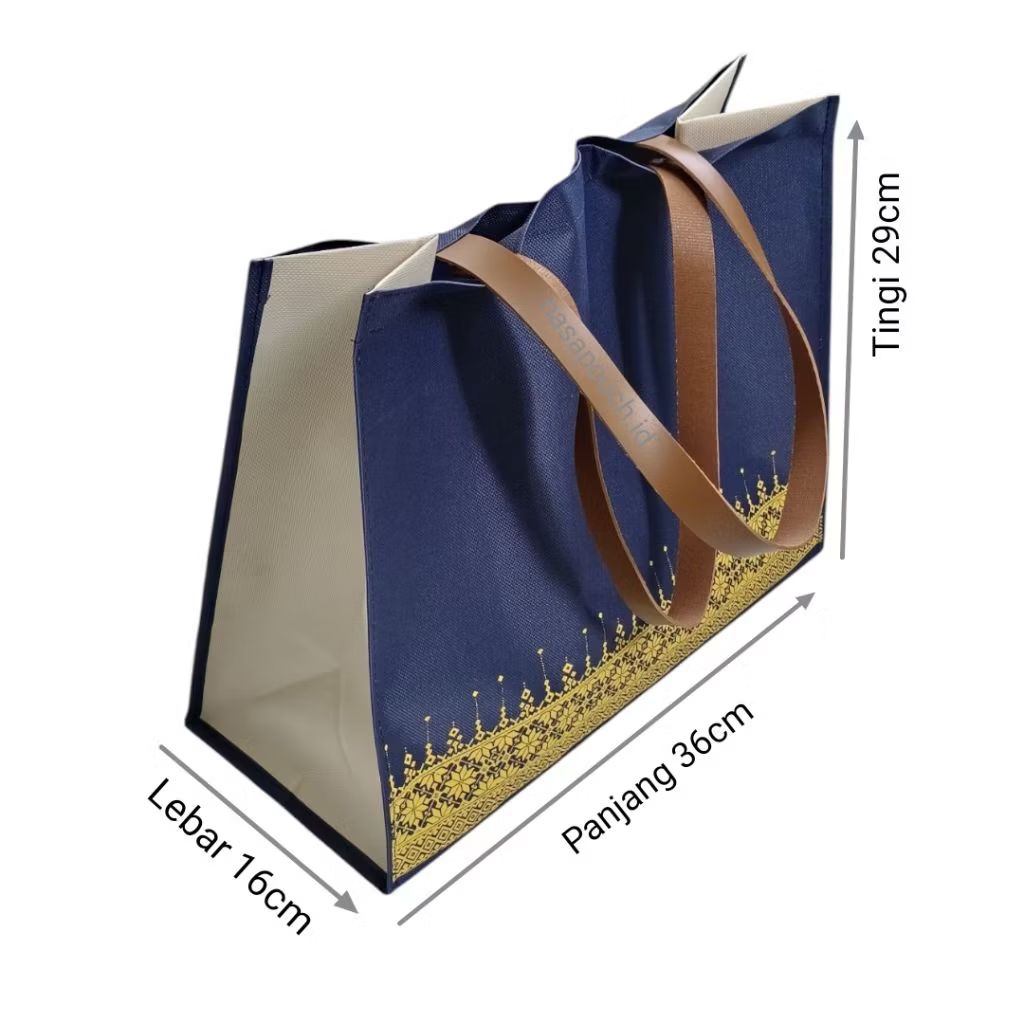 Tas Model Landscape BesarTote Bag Custom Logo Atau Sablon