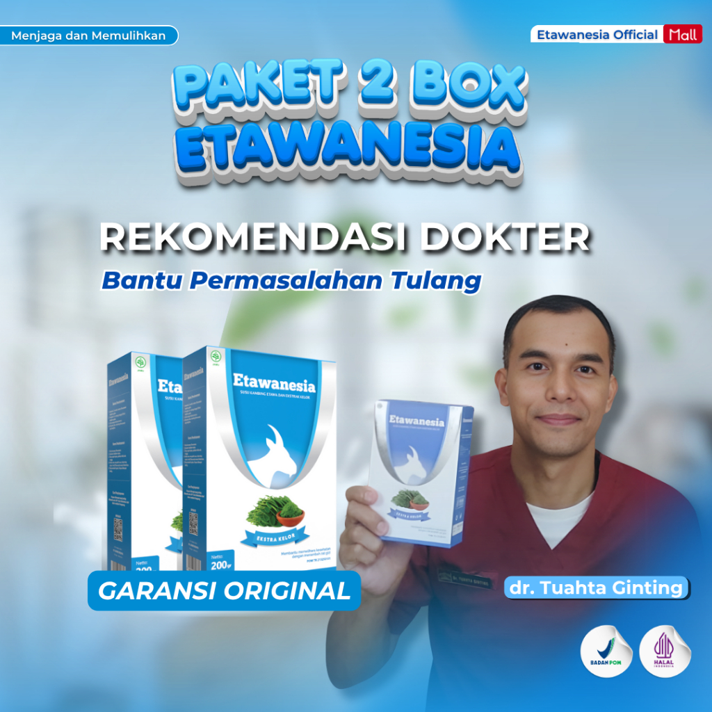 

PAKET 2 BOX Susu Etawanesia Etawa Biru Platinum Etawanesia Original Ekstrak Atasi Sesak Nafas Paru - Paru Batuk Menahun Nyeri Sendi Nyeri Otot Herbal Etawalin Etawaku Platinum ETAWANESIA ORIGINAL