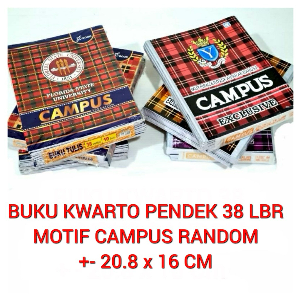 

Buku Tulis 38 Lembar CAMPUS Isi 10 Buku RANDOM