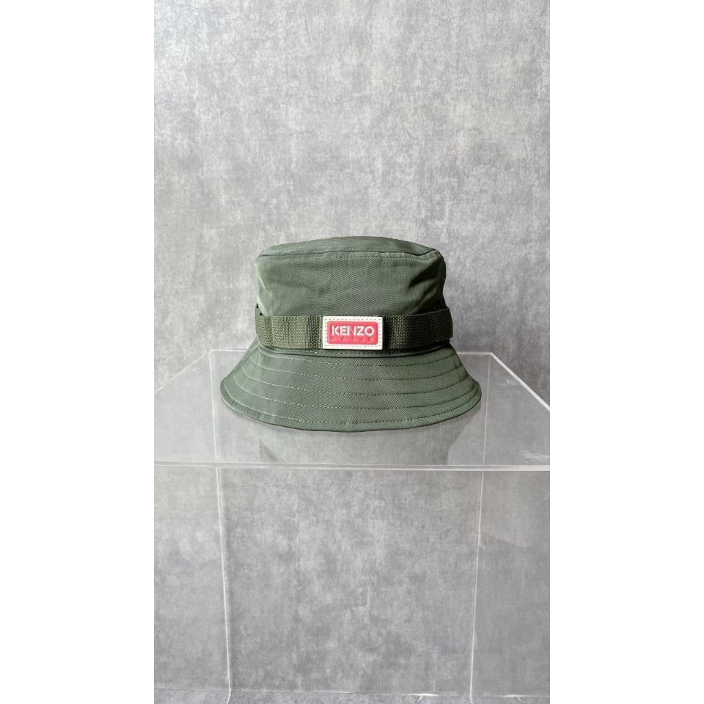KENZO Jungle Bucket Hat Met Patch in Dark Green