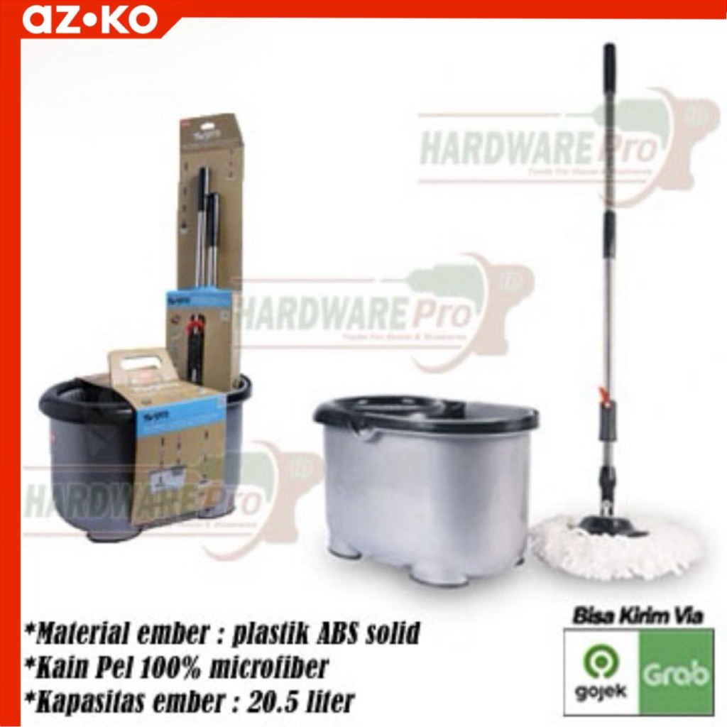 Alat Pel Lantai Super Mop Spin Mop Set Twister Mop Tatay By Azko Indonesia