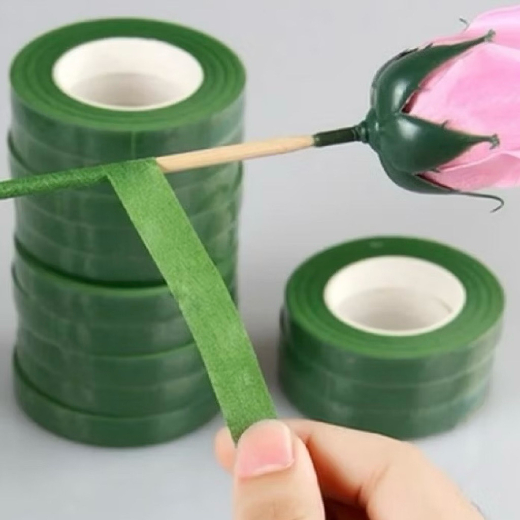 

[1 PCS] FLORAL TAPE / FLOWER TAPE / SELOTIP HIJAU BUNGA untuk TANGKAI, ukuran 10Y dan 30Y