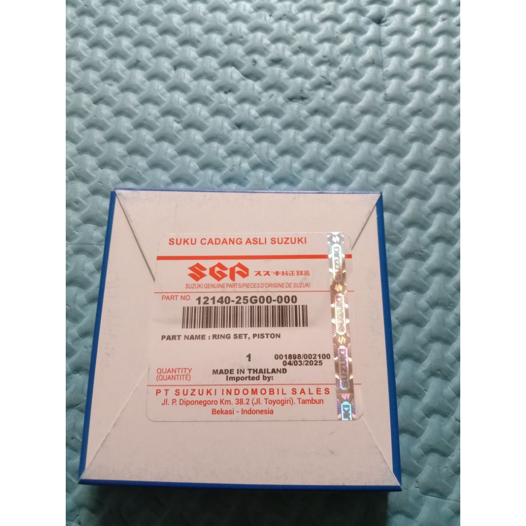 RING SET PISTON ,RING SEHER PISTON SUZUKI SATRIA FU KARBU FXR 150 ORIGINAL SGP THAILANDA