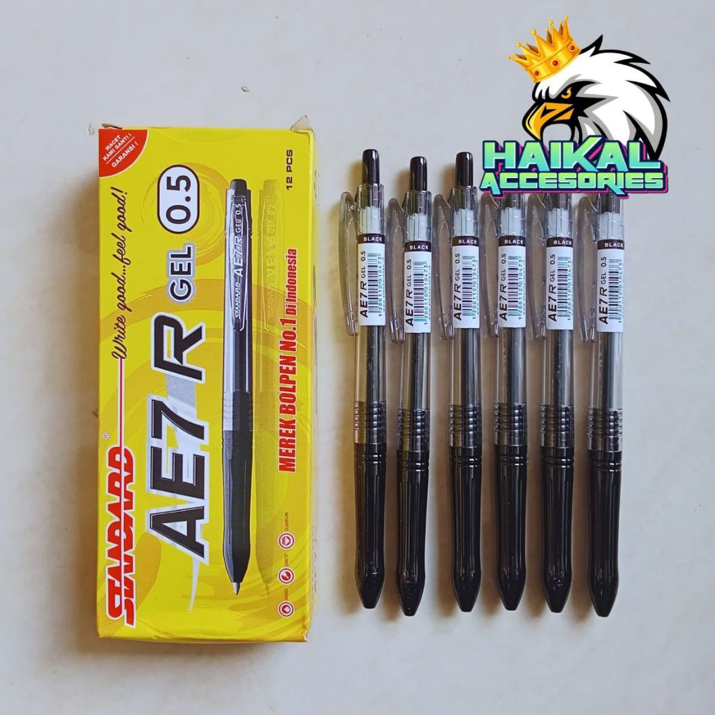 

Pulpen Gel Standard AE7 R Isi 12pcs Paket Hemat Untuk Usaha