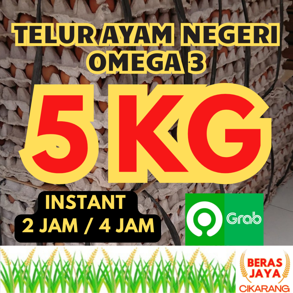 

(SPESIAL GAJIAN SALE!!) PROMOO MURAH TELUR AYAM NEGERI MURAH 5 KG BERAS JAYA CIKARANG