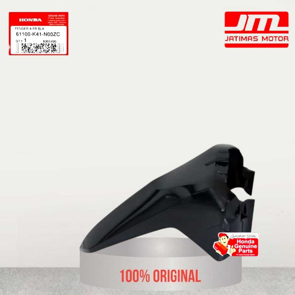 61100-K41-N00ZC Slebor Spakbor Depan New Supra X 125 Fi Hitam Glossy