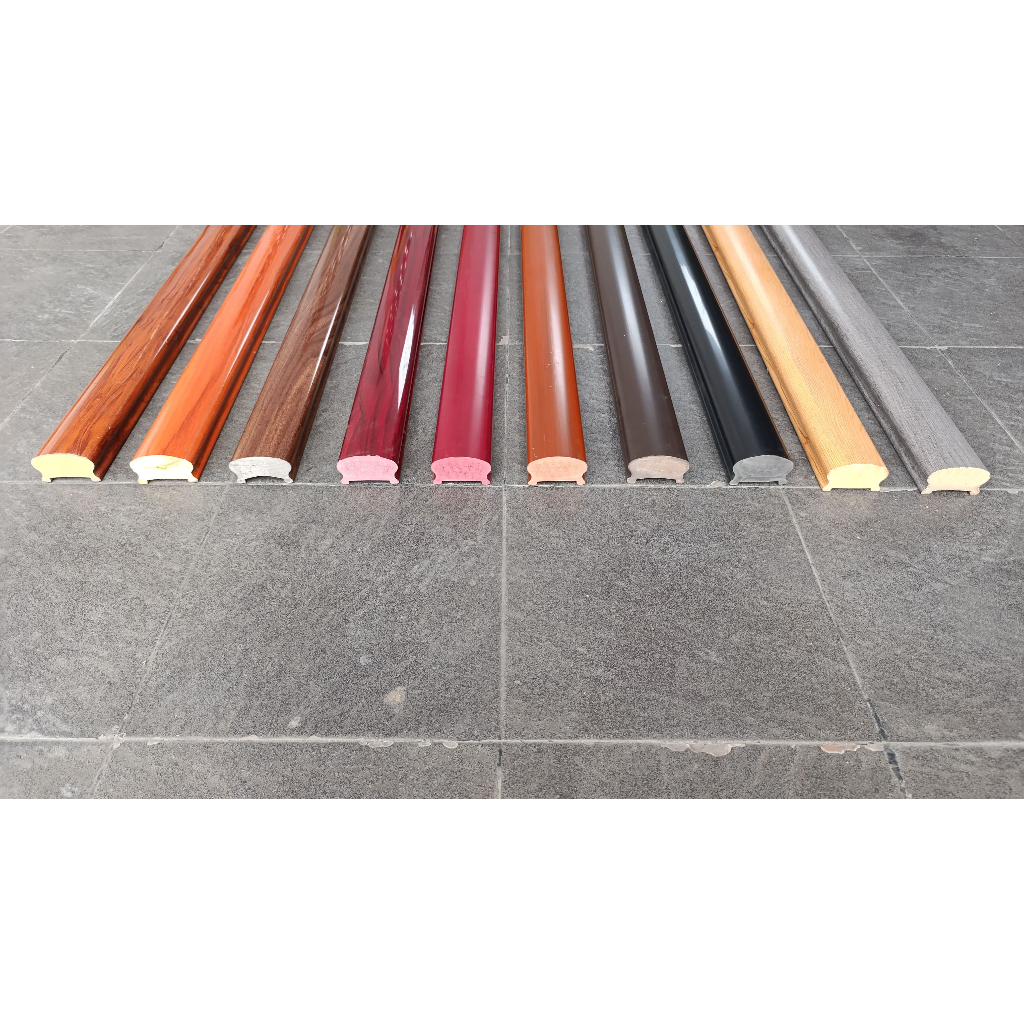 HAND RAILING HANDLE PVC PEGANGAN RAILING TANGGA PVC KAYU PROFIL ROTI