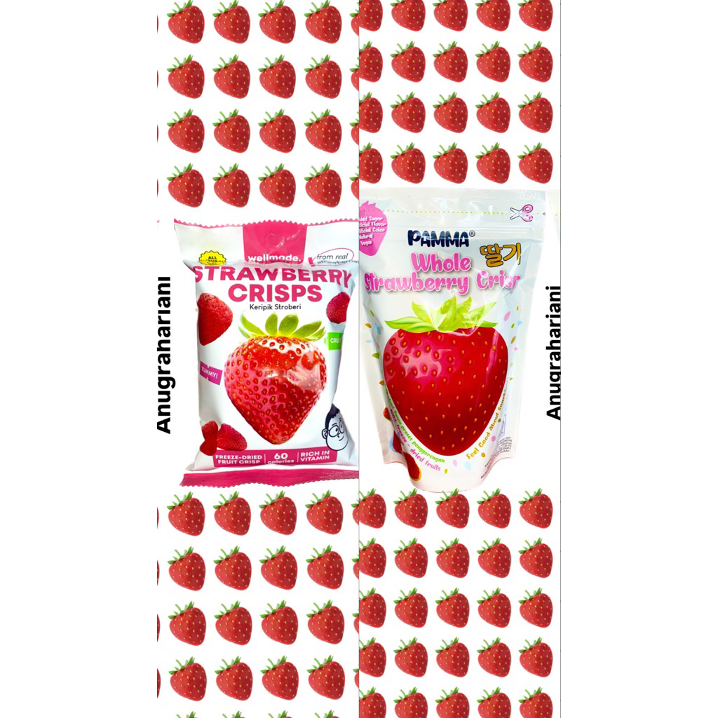 

Strawberry Crisps / keripik strawberry asli crispy / buah strawberry asli