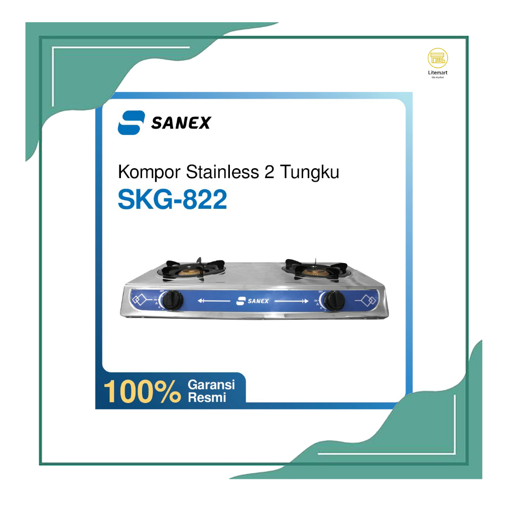 SANEX KOMPOR GAS 2 TUNGKU SKG-822