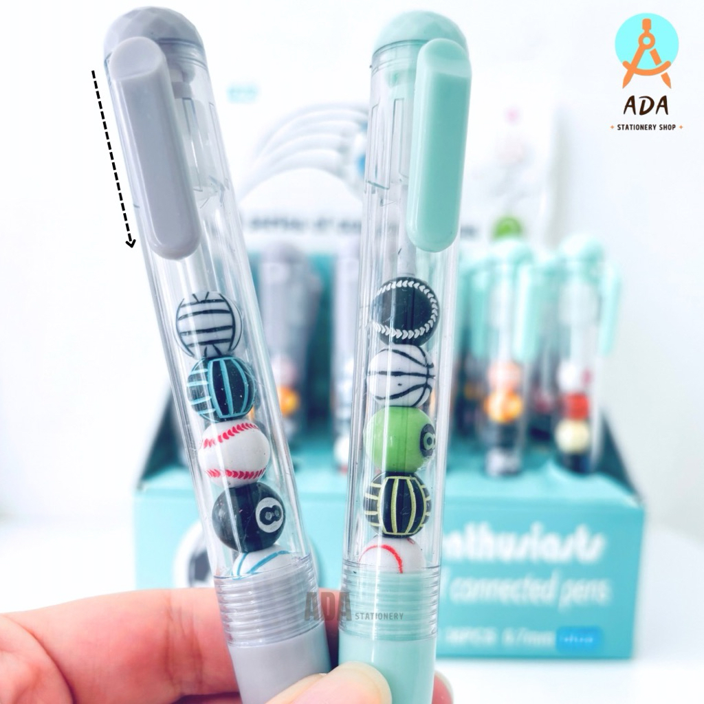

PEN CLICK BOLA /BALLPOINT JENGA BALL/ PENA 0.7mm/Q&Q pen M-7380
