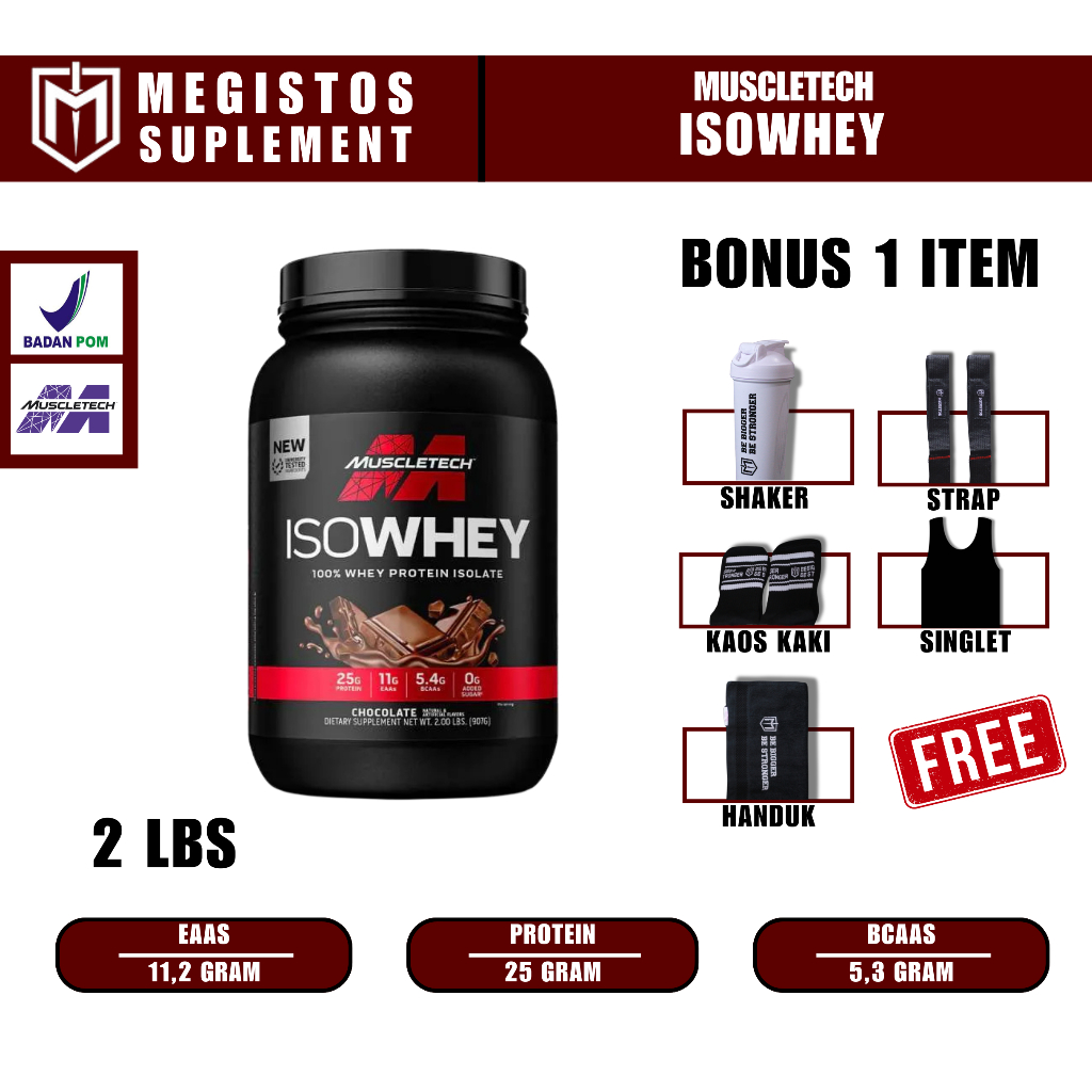 Muscletech Iso Whey 100% Whey Protein Isolate 2Lb