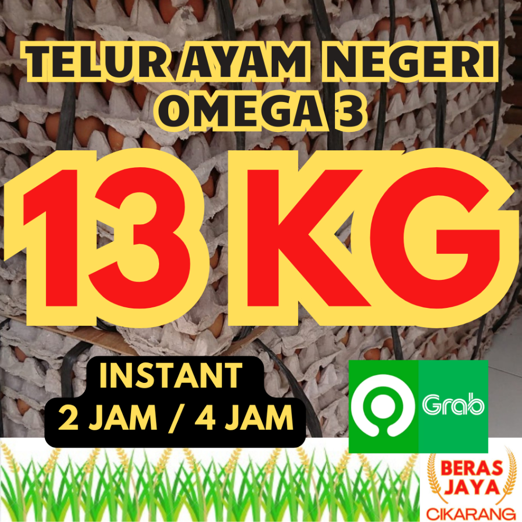 

(SPESIAL GAJIAN SALE!!) PROMOO MURAH TELUR AYAM NEGERI 13 KG FRESH BERGARANSI BERAS JAYA CIKARANG