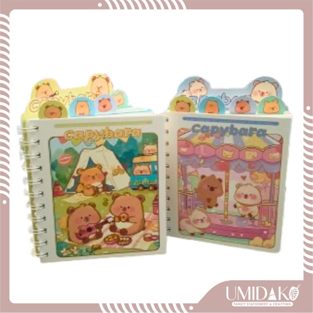 

[UMIDAKO] NOTEBOOK CAPYBARA / DIARY CAPYBARA / BUKU FANCY SPIRAL