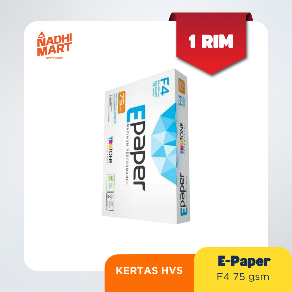 

E PAPER KERTAS HVS F4 75GSM KERTAS FOTOCOPY