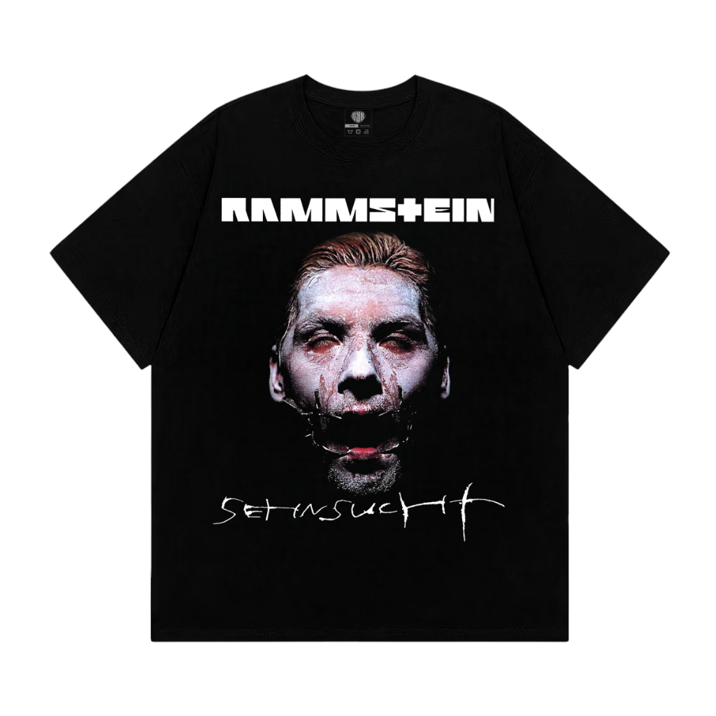OYB Kaos Band Rammstein TShirt Baju Pria dan Wanita Musik Metal Rock V.1