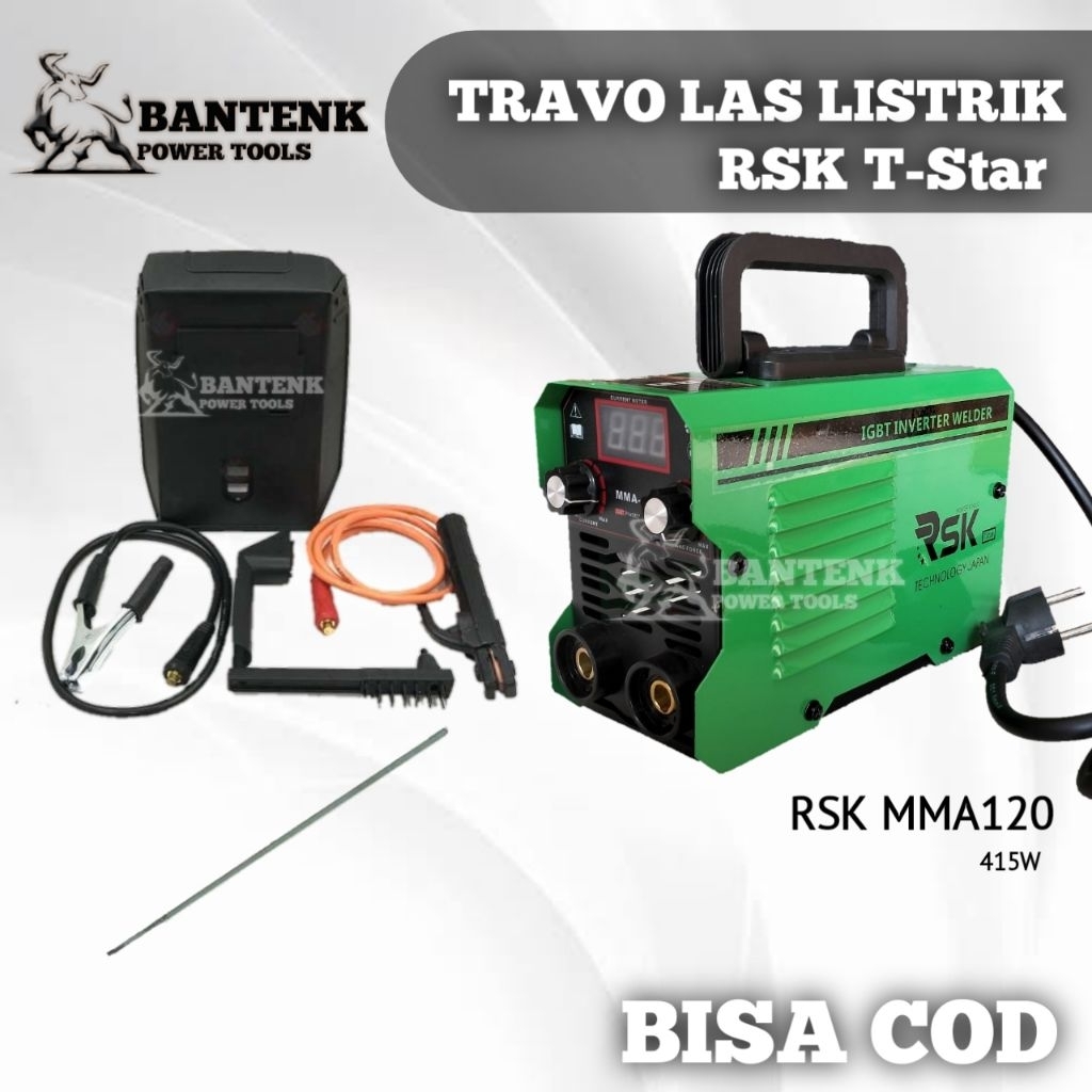MESIN LAS LISTRIK MMA120 RSK TSTAR TRAVO LAS LISTRIK INVERTER WELDER