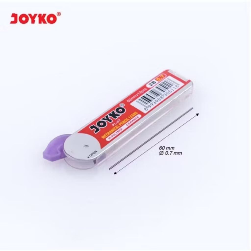 

pencil lead 0.7 isi pensil mekanik 2B cetek joyko 0.7 mm ( 1 tube)