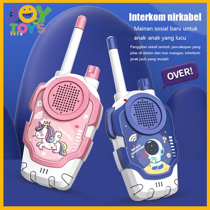JOY Mainan Anak Handy Talky Wireless Walkie Talkie 2pcs Jarak Jauh 300 Meter