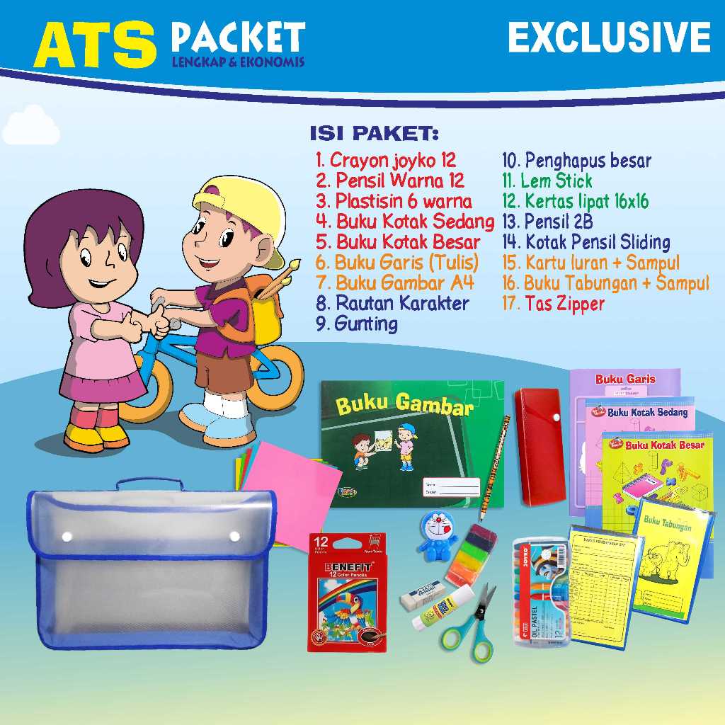

Paket ATS (Alat Tulis Sekolah) TK KB RA SPS